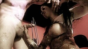 big boobed brunette jodi james drowns in chocolate for sloppy suck and fuck session