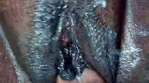 stepmom spreads juicy pussy lips and adds ice cream for stepson's hungry tongue
