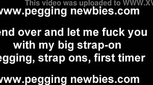 Strap-On Pegging Destroys His Ass With Brutal Thrusts