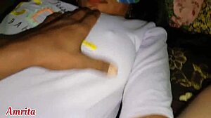 step sister sneaks indian desi sex video shaking ass in bedroom for first time domination