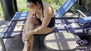 Stacxxxs Unleashes Hawaiian Angel's Poolside Bareback Cougar Creampie Ride!