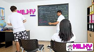 study hall turns wild as horny venezuelan teen's wet pussy gets fucked hard