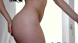 classy european gf bends over small tits exposed for deep anal screwing and creampie finish