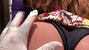 teaching step sis phone games while huge cock sex toy stretches her tight spots