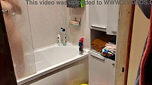 Caught Stepsister Showering in Bathroom After Bath Time Surprise
