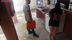 married housewife pays repairman with fat ass fuck while hubby gone
