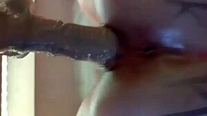 AMATEUR FUCKPIG BUCKS WILD AGAINST DILDO ON MIRROR FOR CASH CUM ORGASM