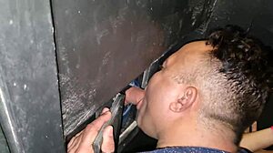 Me and friend troll monster cocks in glory hole