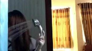ha yen bends over big tits bouncing takes doggystyle in bathroom