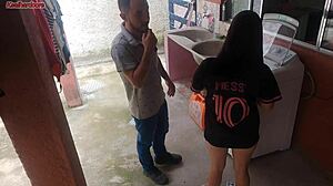 married housewife pays repairman with fat ass fuck while hubby gone