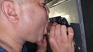 Me and friend troll monster cocks in glory hole
