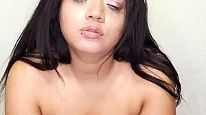 naked spandex dress clings to fat mexican teen as she rides masturbating