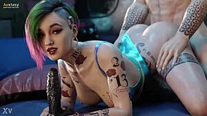 judy alvarez from 2077 sucks big tits in epic blowjob compilation
