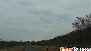 Beautiful African Ebony Deepthroats Cock with Handjob in Backseat Car