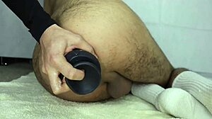 Full Tentie and 8cm Cock Toy Stretch Ass to Gaping Limits