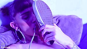 My vans sneakers on your face while I tease till you explode without touching