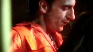 Horny Prisoner Pounds Two Big Titted Slutty Cops in Prison Cowgirl and Muff Dive