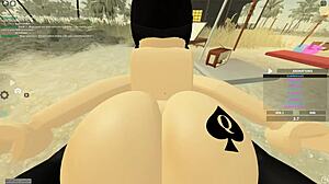 Teasing Roblox Whore Rides Monster Cock Bent Over