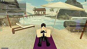 Teasing Roblox Whore Rides Monster Cock Bent Over