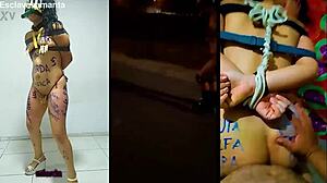 he ties up slut samanta, humiliates and fucks her bound like a desperate whore