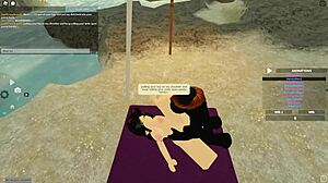 Teasing Roblox Whore Rides Monster Cock Bent Over