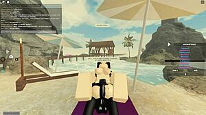 Teasing Roblox Whore Rides Monster Cock Bent Over