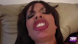 brunette bikini babe licks pussy deepthroats dildo in heels frenzy!