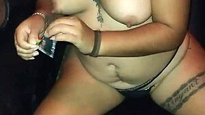 Latina puta sucks huge cock through glory hole. Horny tattooed whore gives sloppy homemade blowjob.