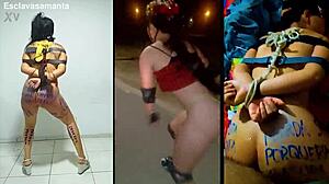he ties up slut samanta, humiliates and fucks her bound like a desperate whore
