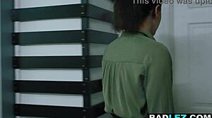 Big Ass Milf Boss Pounds Lesbian Intern's Pussy with Strapon in Office