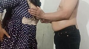 hey check out this couple banging the maid hard in the kitchen doggystyle with juicy pussy