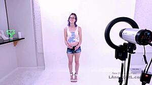 Daddy, your cock feels huge in my tight teen pussy during this sofa audition?