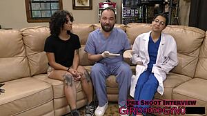 i tickle nicole luva's petite hairy pussy close-up during tampa university physical backstage