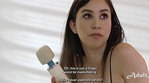 What Happens When Amber Angel Eyes Leana Lovings' Hitachi Wand?