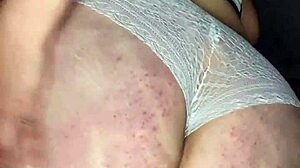 horny blonde latina slut masturbates big ass with dildo, squirting all over tattooed natural tits