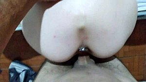 how does this skinny babe take that huge cock deep in her tight little ass?