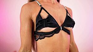 hunkemoller lingerie clings to hannahjames710's sexy curves teasingly