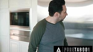 pure taboo guy controls unemployed roommate jennifer white with rough fucking dependency and sloppy cum