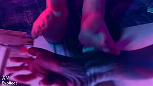 feel the tingle as i suck my pretty small bare feet for you