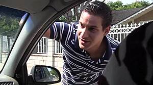 jacky joy picks up hitchhiker who barebacks her big pussy lips ass and titties in wild ride