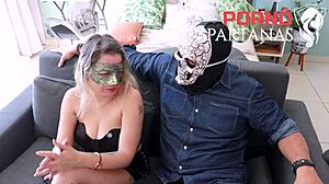chatty blonde rides monster black cock on casting couch