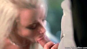 wow, watch this blonde babe choke on cock for her passionate deepthroat facial!