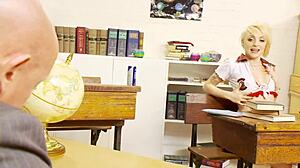farrah fox's wet pussy grinds professor's thick cock before anal cum swap