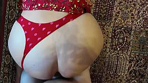 Beautiful arab stepmom's white ass rides cock cowgirl homemade