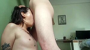 damn i choked her deep on my cock then poured cum down throat