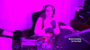 bbw brunette strips big natural tits in blackmoor manor game