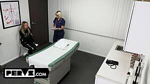 Doctor fingers and fucks Kyler Quinn's tight teen pussy
