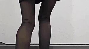 A Sultry Young Brunette Poetess In A Dress Recites With Moaning Legs