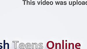 wanna watch this british teen stroke her older bf's cock with oil on the couch?