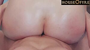 Nympho violet starr how sloppy can you suck and ride this oiled monster cock pov?